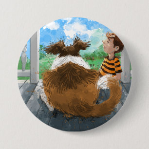 Sheldon and Davie Relaxing 3 Inch Round Button