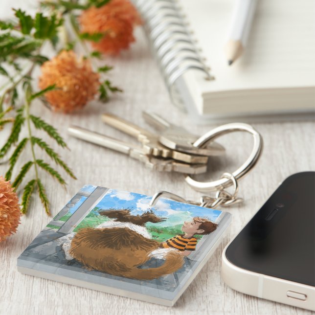 Sheldon and Davie Relaxing Keychain (Front Right)