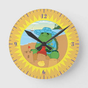 Sheldon on the Beach Round Clock