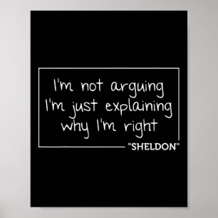 Sheldon Quote Fun Birthday Personalized Name Gift Poster