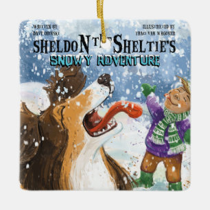 Sheldon the Sheltie Ceramic Ornament