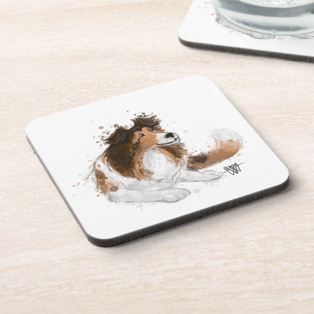 Sheldon the Sheltie Coaster (Left Side)