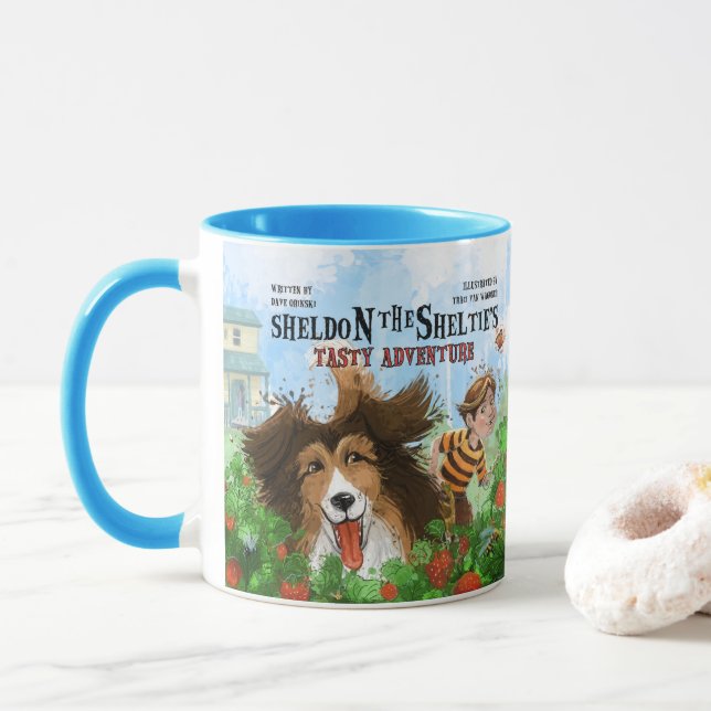 Sheldon the Sheltie Mug (With Donut)