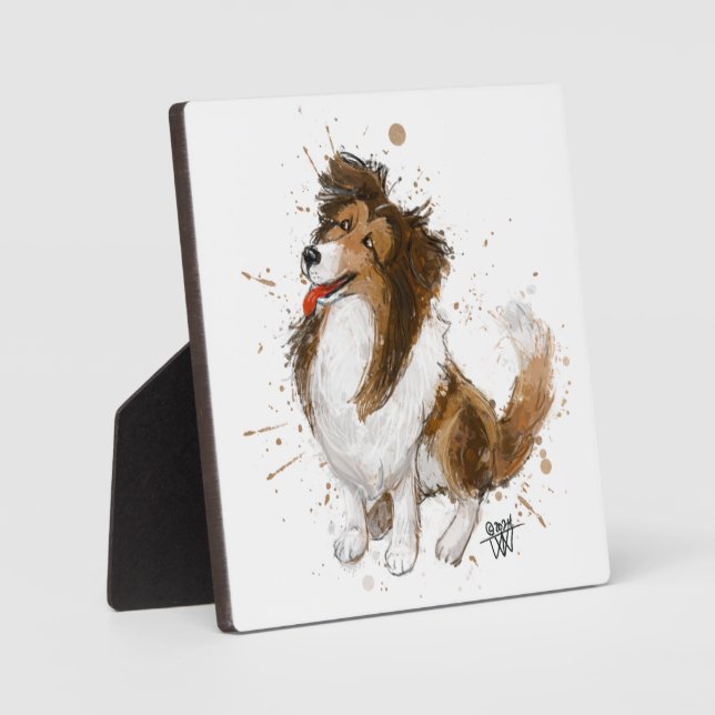 Sheldon the Sheltie Plaque (Front)