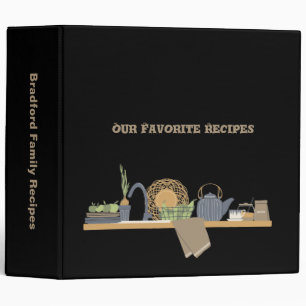Shelf #1 Recipe Cookbook Kitchen Binder