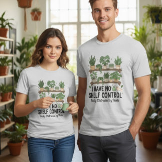Shelf Control Succulent Lover Funny Plant T-Shirt  Tri-Blend Shirt