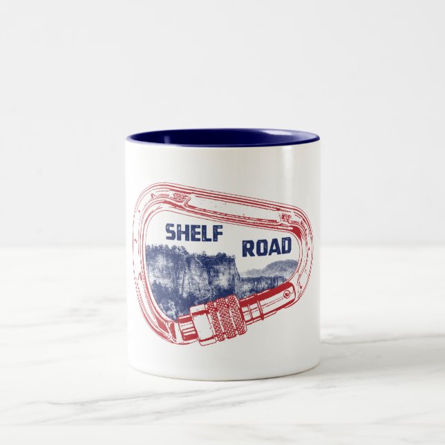 Shelf Road Climbing Carabiner Two-Tone Coffee Mug (Center)