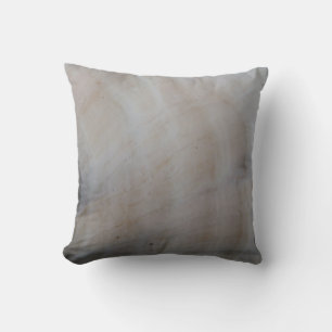 shell: almost solid white cream tan grey pillow
