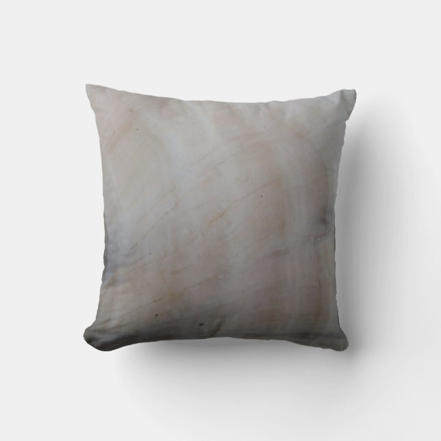 shell: almost solid white cream tan grey pillow (Front)
