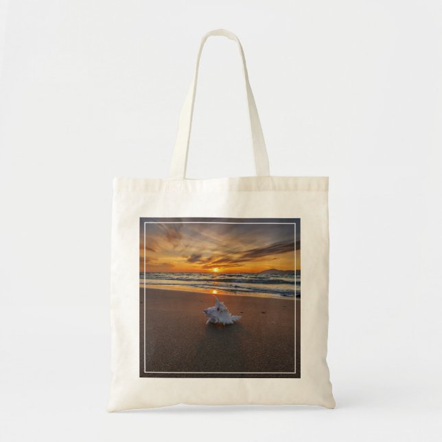 Shell At The Beach At Sunset | Kos Island Tote Bag (Front)