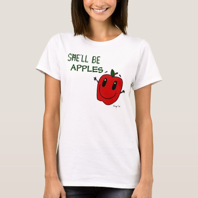 SHE'LL BE APPLES Womens T-Shirt (Front)