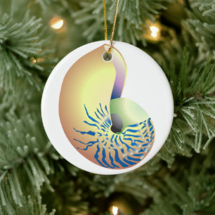 SHELL CERAMIC ORNAMENT