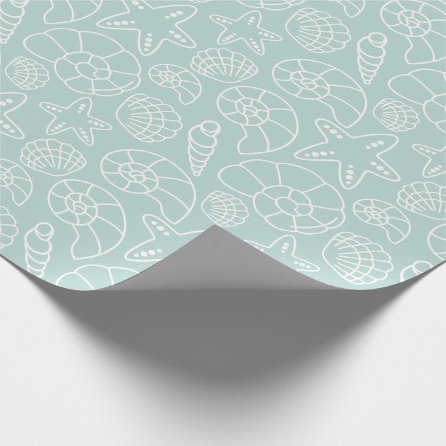 Shell Christmas Wrapping Paper (Corner)