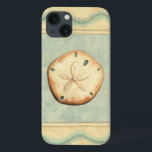 Shell Collector iPhone 13 Case<br><div class="desc">Megan Meagher is known for her simple art pieces. This image captures the simplicity of the seashore's treasures,  of a simple seashell in a nautical bordered frame. Meagher encompasses a teal background in her image to contrast these treasures. Get this fine art print today on your Zazzle product today.</div>