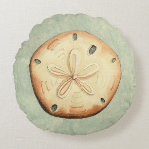 Shell Collector Round Pillow