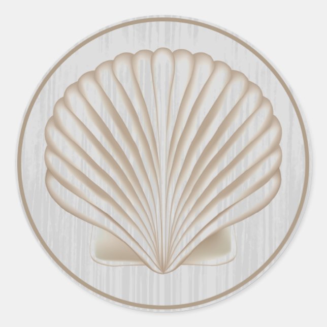 Shell • Customize Me! Classic Round Sticker (Front)