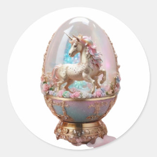 shell egg classic round sticker