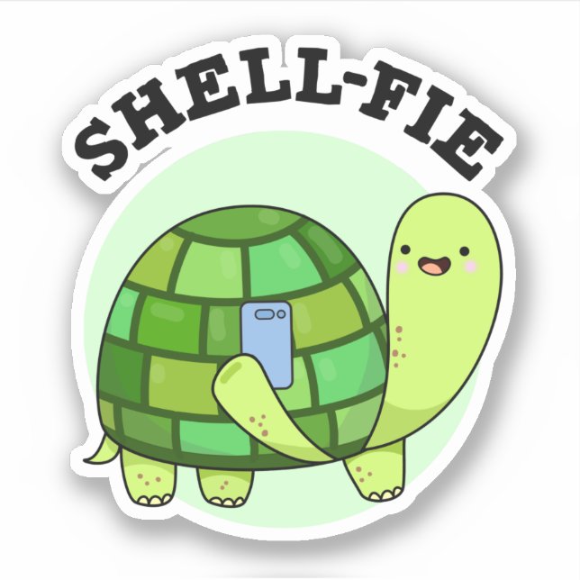 Shell-fie Funny Tortoise Selfie Pun  (Front)