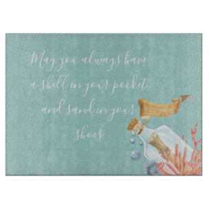 Shell In Your Pocket Beach Theme Cutting Board