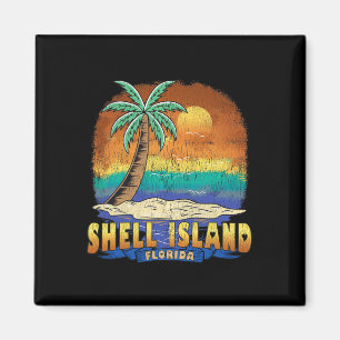 Shell Island Florida Vintage Distressed Souvenir  Magnet