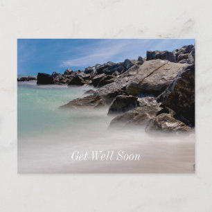 Shell Island Rocks And Waves Get Well Postcard