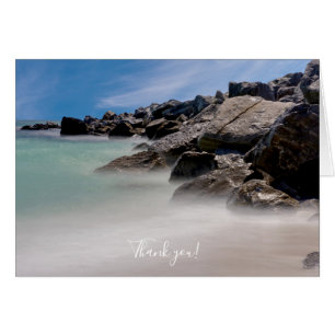 Shell Island Rocks And Waves Thank You Card