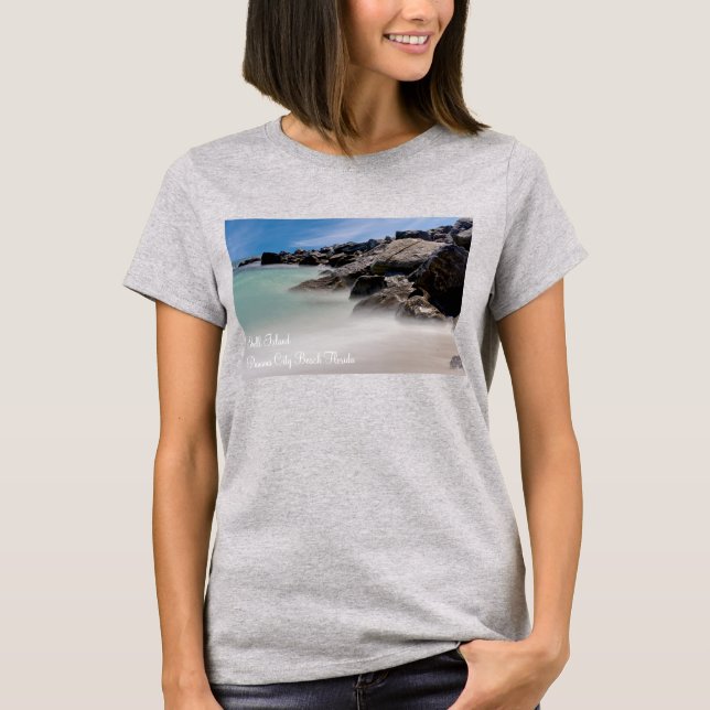 Shell Island Rocks And Waves Women's T-Shirt (Front)