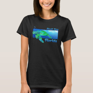 Shell Key Florida Swimming Sea Turtle T-Shirt