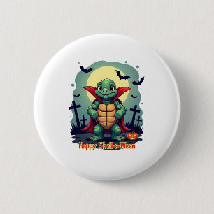 Shell-o-Ween Turtle 2 Inch Round Button