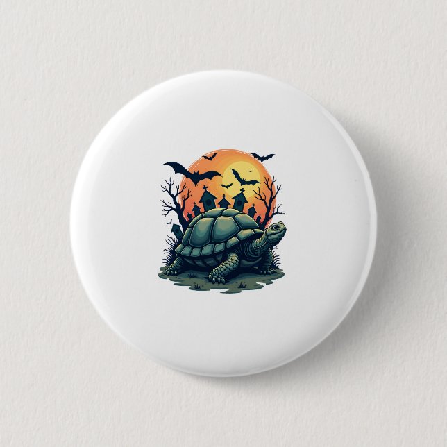 Shell of Screams Turtle 2 Inch Round Button (Front)