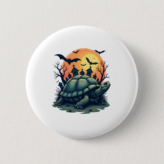 Shell of Screams Turtle 2 Inch Round Button (Front)