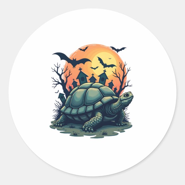 Shell of Screams Turtle Classic Round Sticker (Front)
