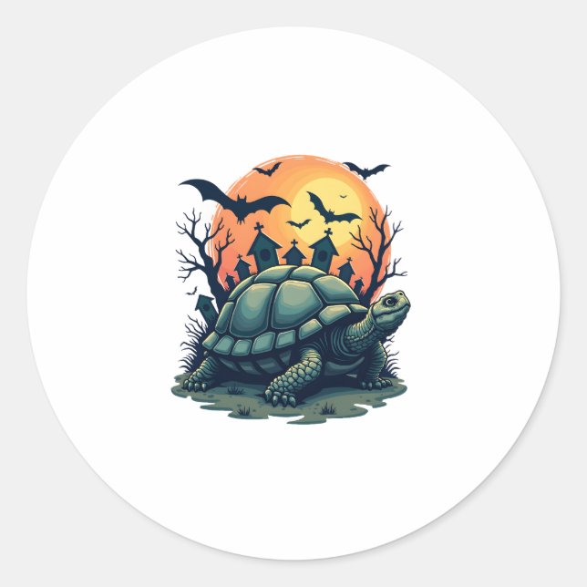 Shell of Screams Turtle Classic Round Sticker (Front)