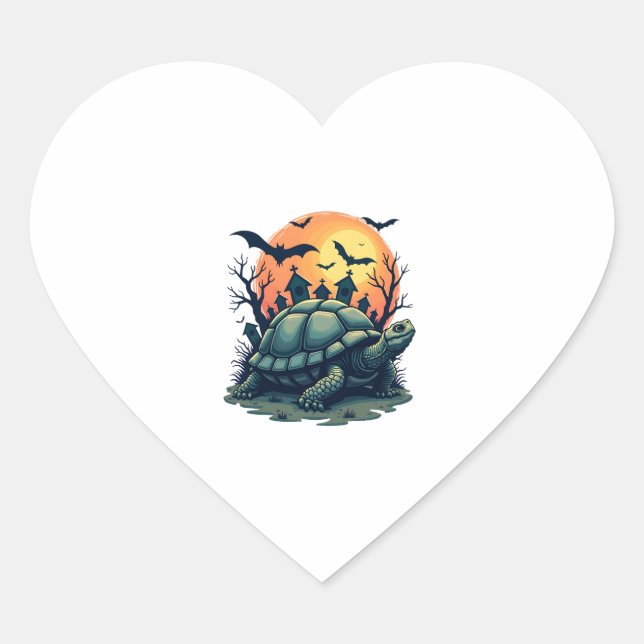 Shell of Screams Turtle Heart Sticker (Front)