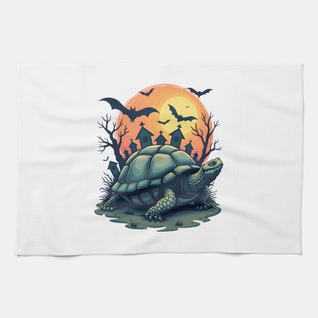 Shell of Screams Turtle Kitchen Towel (Horizontal)
