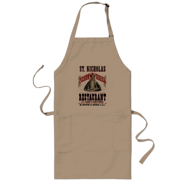 Shell Oysters Vintage Advertisement Long Apron (Front)