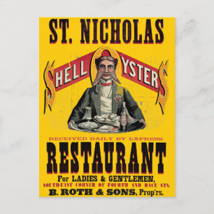 Shell Oysters Vintage Advertisement Postcard
