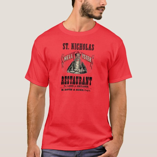Shell Oysters Vintage Advertisement T-Shirt (Front)