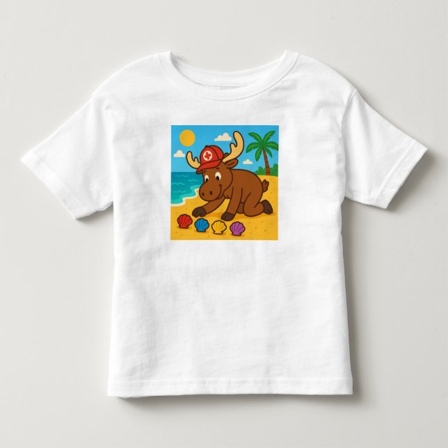 Shell Patrol – Summer Beach Explorer Toddler T-shirt (Front)