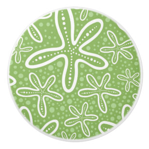 Shell Pattern On Spotted Background Ceramic Knob