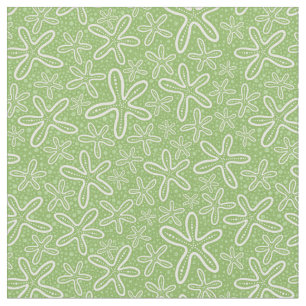 Shell Pattern On Spotted Background Fabric