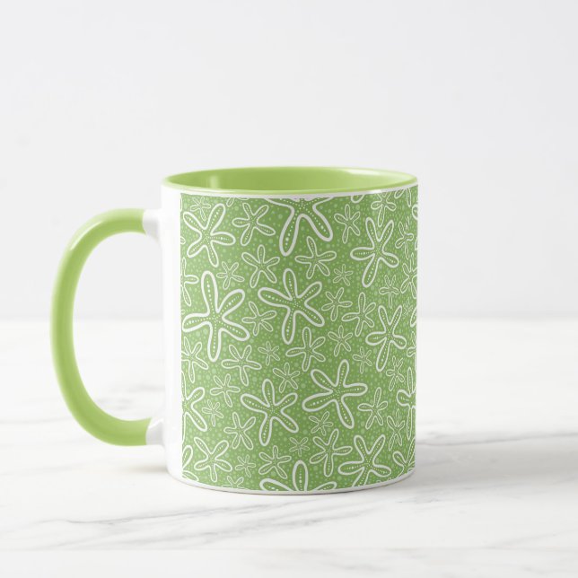 Shell Pattern On Spotted Background Mug (Left)