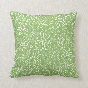 Shell Pattern On Spotted Background Throw Pillow