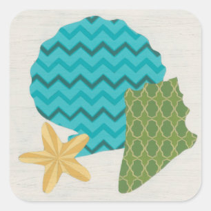 Shell Patterns II Square Sticker
