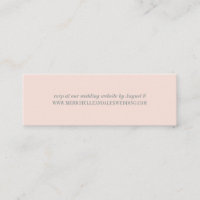 Shell Pink Minimalist Wedding Website RSVP Cards