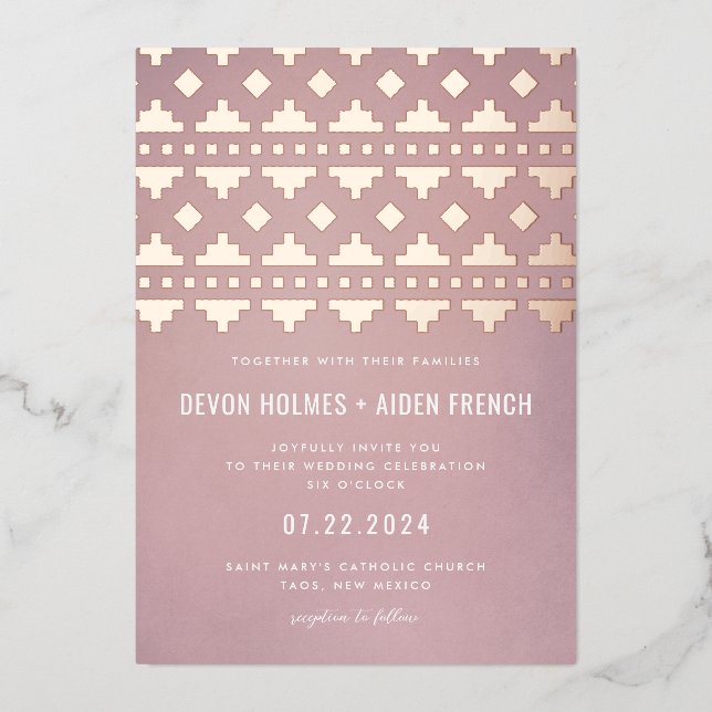 Shell Pink Southwest Gleam Wedding Rose Gold (Front)