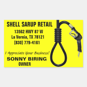 SHELL SARUP RETAIL STICKER