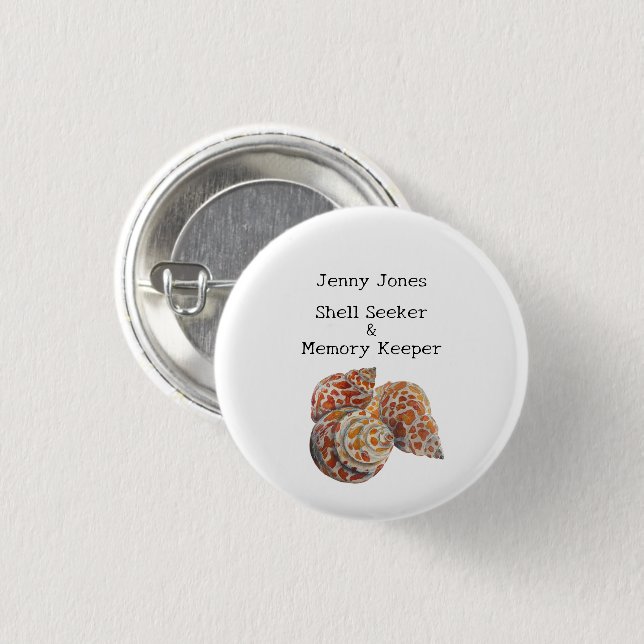 Shell Seeker 1 Inch Round Button (Front & Back)