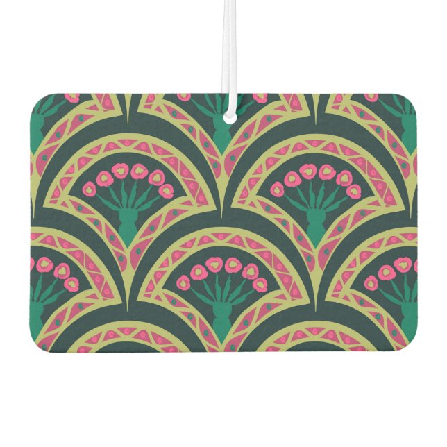 shell shaped green pattern air freshener (Front)