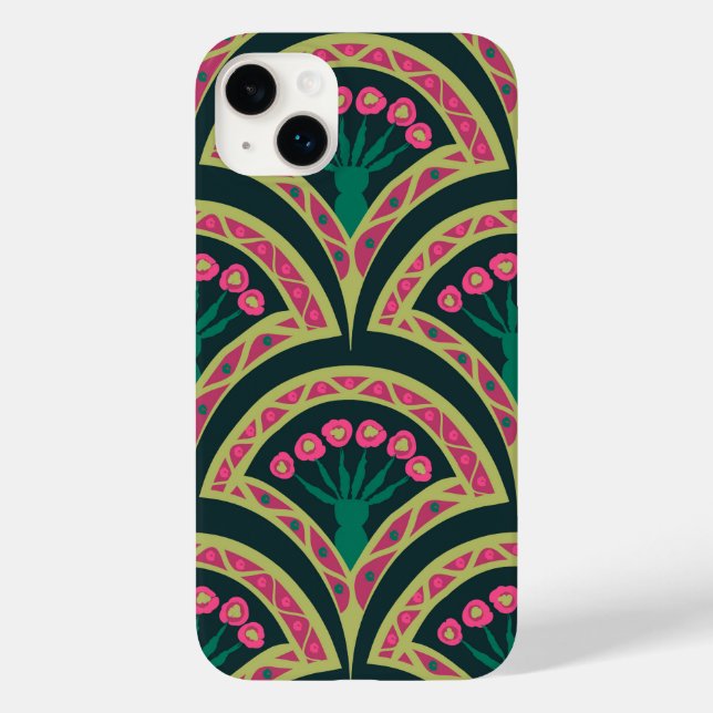 shell shaped green pattern Case-Mate iPhone case (Back)